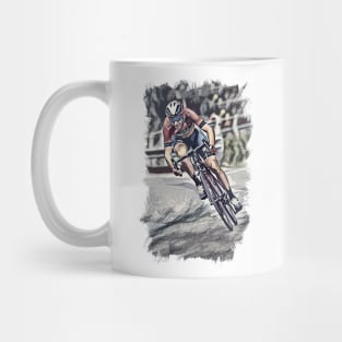The Cyclist / Abstract fan art / Cycling heroes series #02 Mug